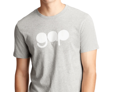 C06-10-0349-00XS Gap Mens Logo T-Shirt Light heather grey