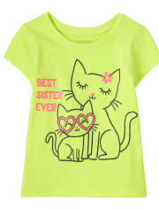 C13-05-0168-003T TCP SHORT SLEEVE 'BEST SISTER EVER' TEE GREEN