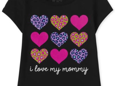 C13-05-0184-003T TCP SHORT SLEEVE T-SHIRT 'I LOVE MY MOMMY' BLACK