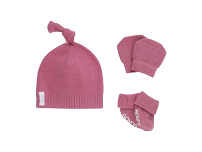 A02-03-0552-0306 Bonds Baby Organic Beanie Set - Pink Chocolate