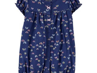 C03-02-0218 CARTER'S Rainbow Snap-Up Navy Blue