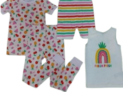C12-05-0433-005T OLD NAVY PAJAMAS 4-PIECE - FRUITY PEACH