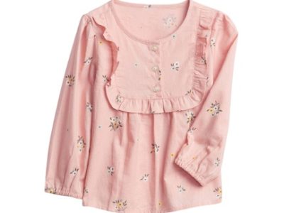 C06-05-0577 GAP Toddler Girl Ruffle Top - pink floral