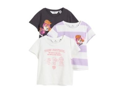 C07-05-0529-046Y H&M 3-pack printed jersey tops - Light purple/Paw Patrol