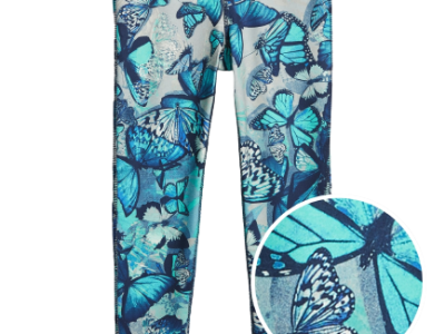 C06-08-0390-000L Kids GapFit Graphic Leggings - BUTTERFLY BLUE
