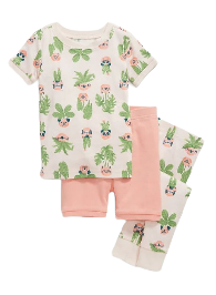 C12-05-0783-002T Unisex 3-Piece Pajama Set Pets & Plants
