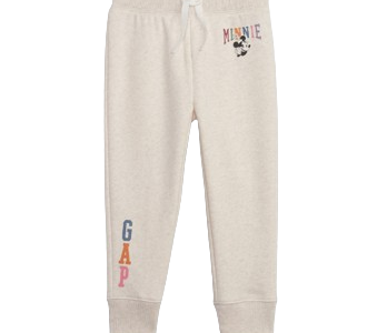 C12-04-1125-002T babyGap | Disney Minnie Mouse Pull-On Joggers - Cream And Beige