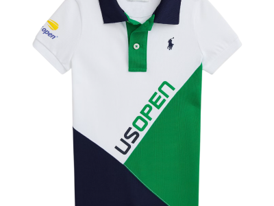 C15-01-1176-003M US Open Performance Mesh Polo Shortall - Ceramic White Multi