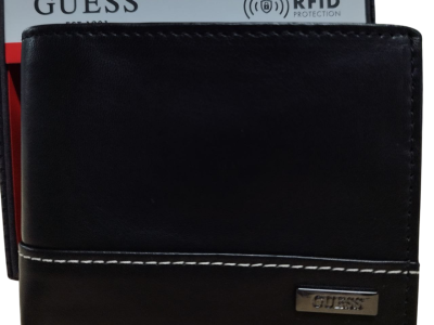 A99-10-1180-WLLT GUESS Men's Leather Bifold Wallet - Black 495631