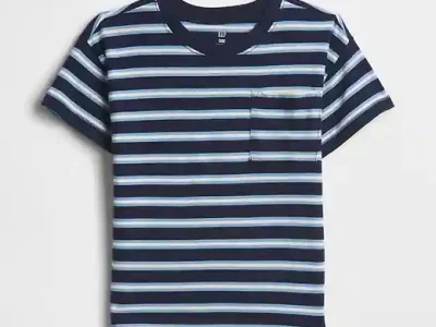 babyGap Relaxed Pocket T-Shirt - navy uniform stripe